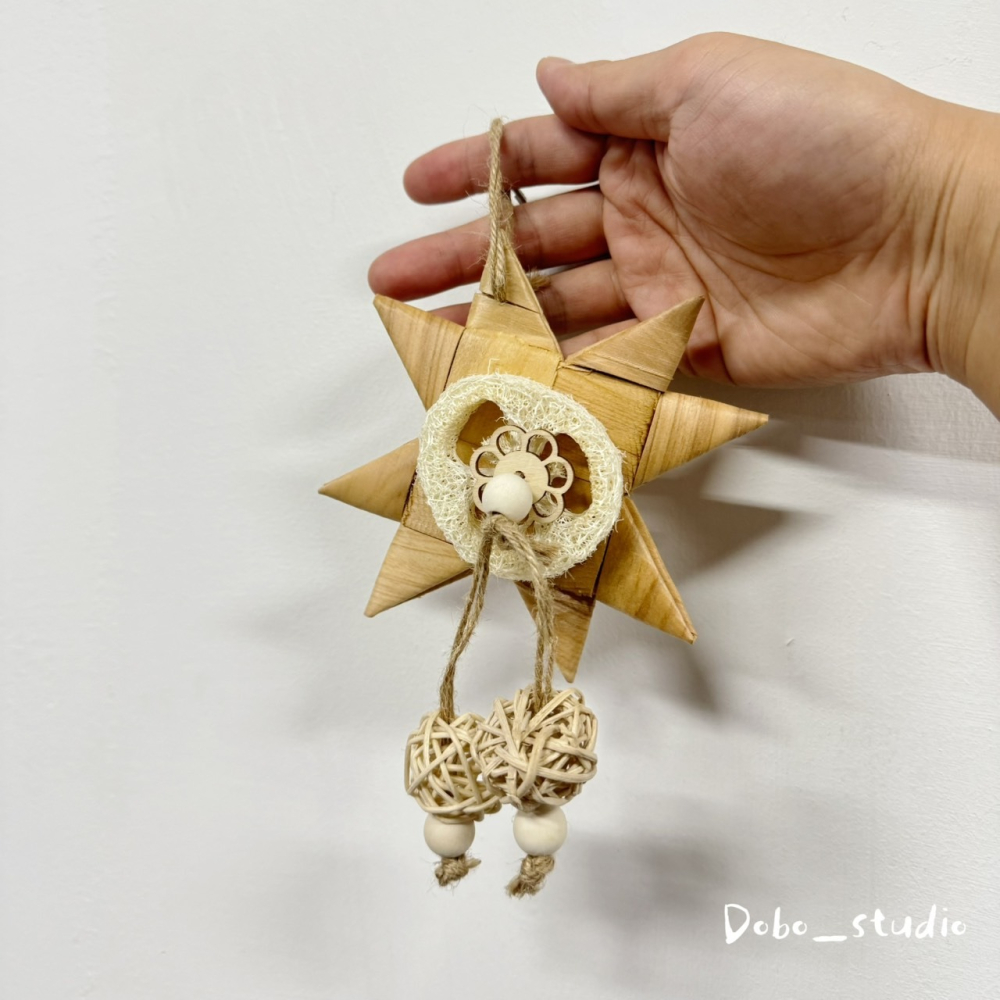 鳥我一下好嗎🍀絲瓜森之星星串 鸚鵡消磨時間 中小型鸚鵡玩具 鸚鵡破壞玩具 原木鸚鵡玩具 棕櫚葉玩具 手工製作鸚鵡破壞玩-細節圖5