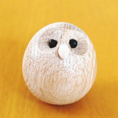 【守夜鴞商行】 日本 手工木雕貓頭鷹不倒翁 桌面擺飾 店面裝飾 擺設品 裝飾品 禮物 紀念