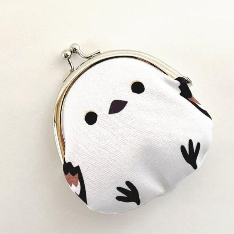 現貨 【守夜鴞商行】 北海道長尾山雀 口金包 可愛零錢包 北海道小動物們 銀喉長尾山雀 貓頭鷹 白鼬 鼯鼠 赤狐-細節圖2
