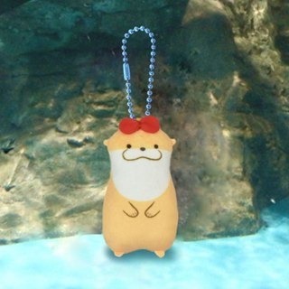 現貨【守夜鴞商行】日本正版 AMUFUN 抱魚 蝴蝶結 水獺 小吊飾 球鏈 掛飾 娃娃 水族館 amuse 可愛 動物-細節圖2