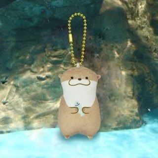 現貨【守夜鴞商行】日本正版 AMUFUN 抱魚 蝴蝶結 水獺 小吊飾 球鏈 掛飾 娃娃 水族館 amuse 可愛 動物-細節圖3