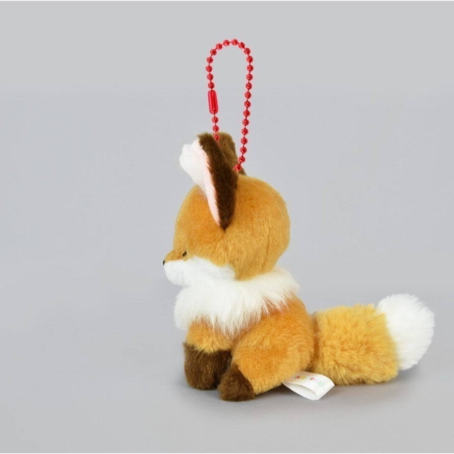 現貨【守夜鴞商行】日本正版 AMUFUN 橙色 黃色 狐狸 蓬鬆 絨毛 鑰匙圈 赤色 玩偶 吊飾 娃娃 amuse-細節圖3
