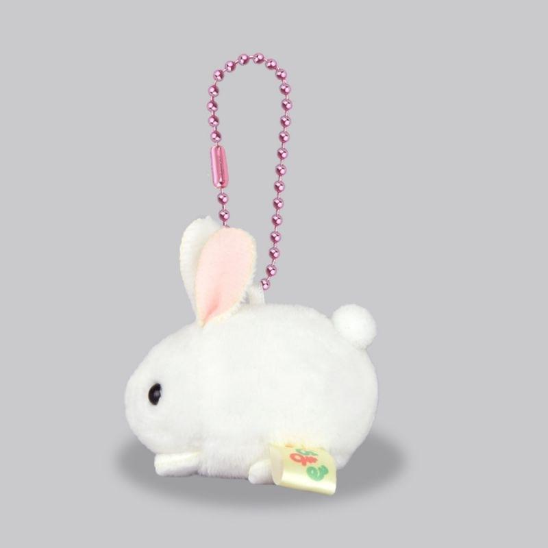 現貨【守夜鴞商行】日本正版 AMUFUN DX 白色 小白兔 兔子 兔兔 鑰匙圈(球鏈) 玩偶 吊飾 娃娃  Amuse-細節圖2