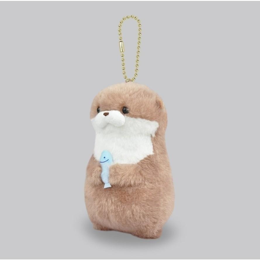 現貨【守夜鴞】日本正版 AMUFUN 水獺家族 拿魚水獺 水獺 絨毛 鑰匙圈  吊飾 娃娃 水族館 人氣動物  LMC-細節圖3