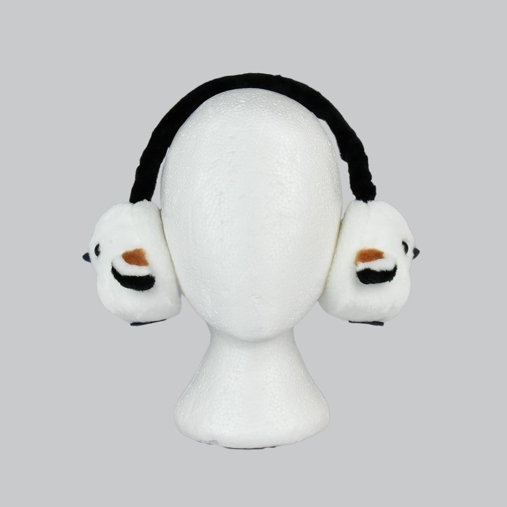 現貨【守夜鴞商行】日本正版 AMUFUN 長尾山雀 山羊絨 保暖耳罩 耳罩 裝飾-細節圖3