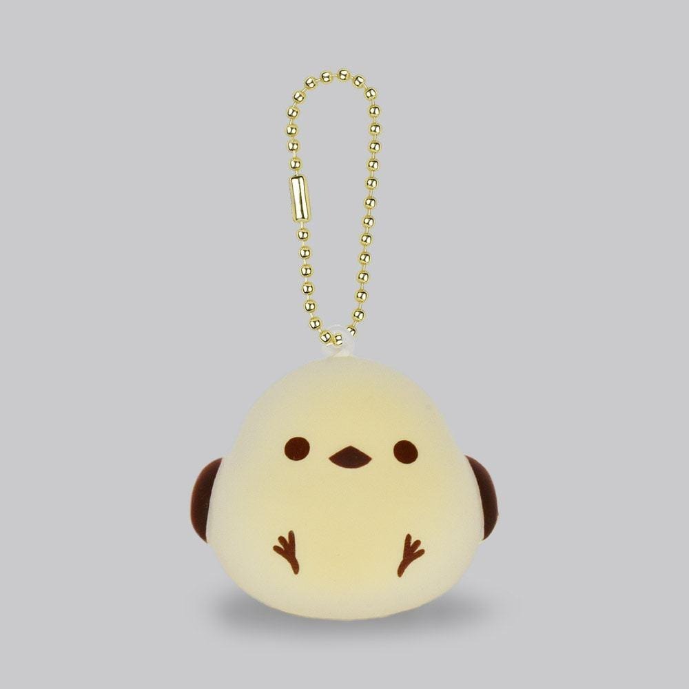 現貨【守夜鴞商行】日本 AMUFUN 長尾山雀 捏捏 烤麻糬系列 吊飾 公仔 迷你造型 小鳥 療癒掛飾 舒壓款-細節圖6