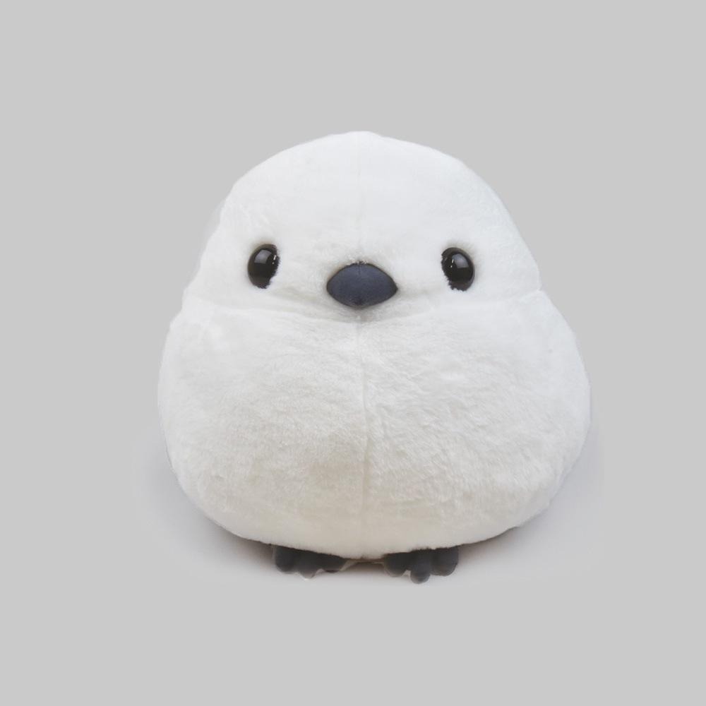 現貨【守夜鴞】日本 AMUFUN 圓滾滾 長尾山雀 超大 娃娃 山雀 可愛 大娃娃 禮物 鳥 布偶 柔軟 絨毛 療育夥伴-細節圖2