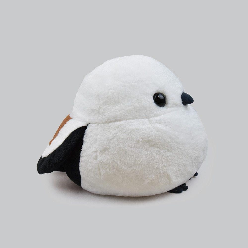 現貨【守夜鴞】日本 AMUFUN 圓滾滾 長尾山雀 超大 娃娃 山雀 可愛 大娃娃 禮物 鳥 布偶 柔軟 絨毛 療育夥伴-細節圖3