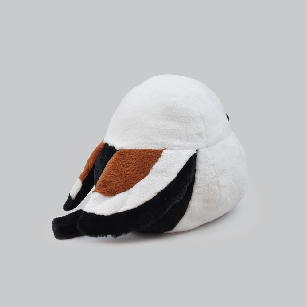 現貨【守夜鴞】日本 AMUFUN 圓滾滾 長尾山雀 超大 娃娃 山雀 可愛 大娃娃 禮物 鳥 布偶 柔軟 絨毛 療育夥伴-細節圖4