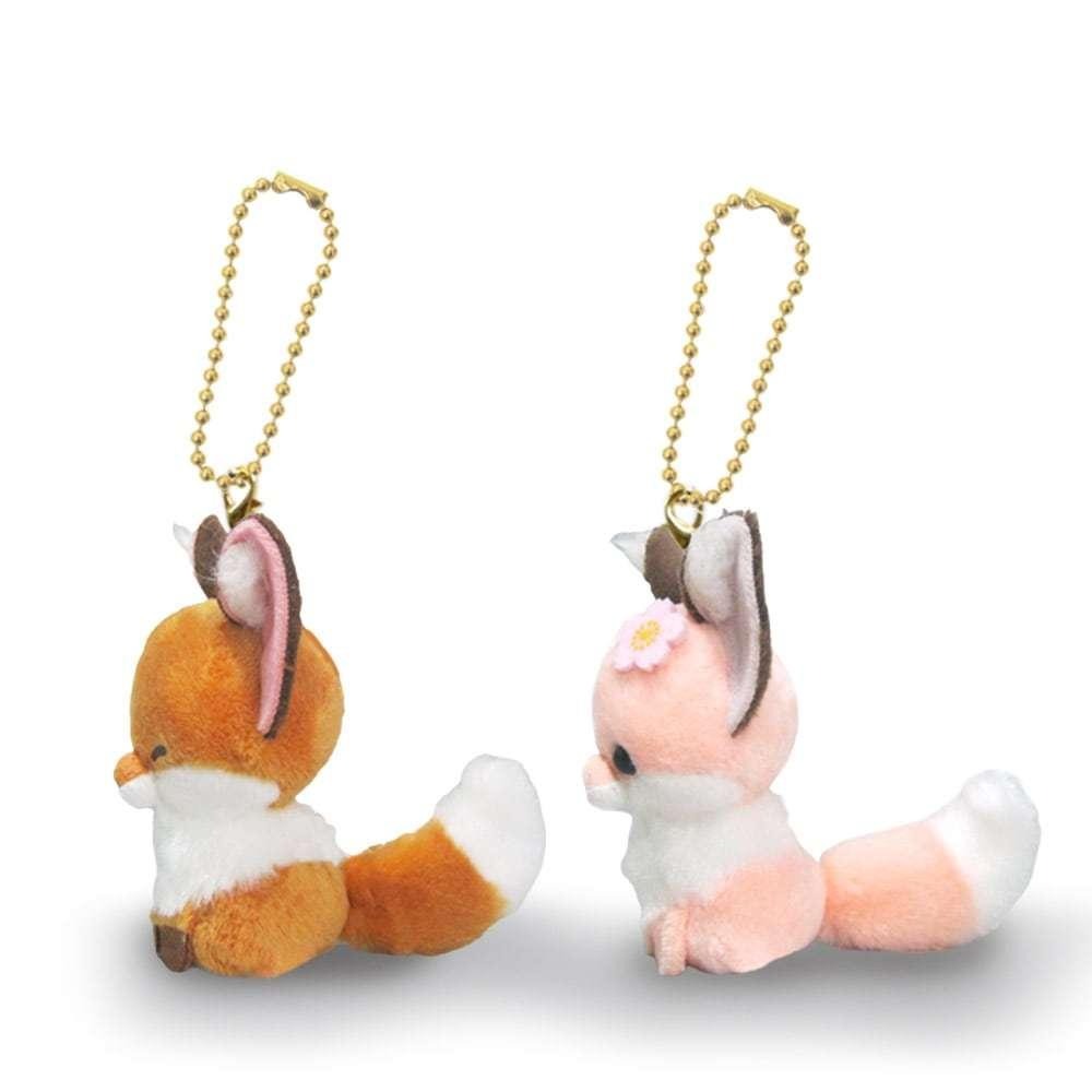 現貨【守夜鴞】日本正版 AMUFUN 狐狸 情侶 吊飾 動物 人氣動物 動物 可愛 掛繩 掛飾 赤狐 球練 鑰匙圈-細節圖2