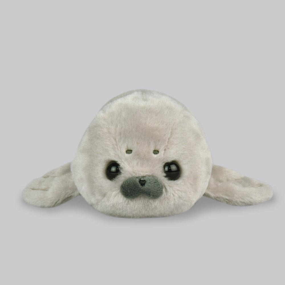 現貨【守夜鴞】日本 正版 AMUFUN 海洋生物 海豹 娃娃 布偶 可愛 可愛娃娃 禮物 中型 絨毛 療癒 好摸-細節圖5