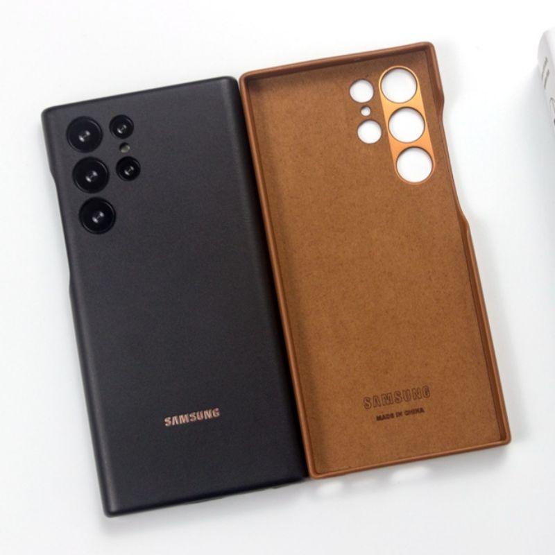 台灣現貨🔥S23Ultra S22Ultra皮革手機背蓋 S23手機殼 三星原廠背蓋 S22ultra手機殼-細節圖3