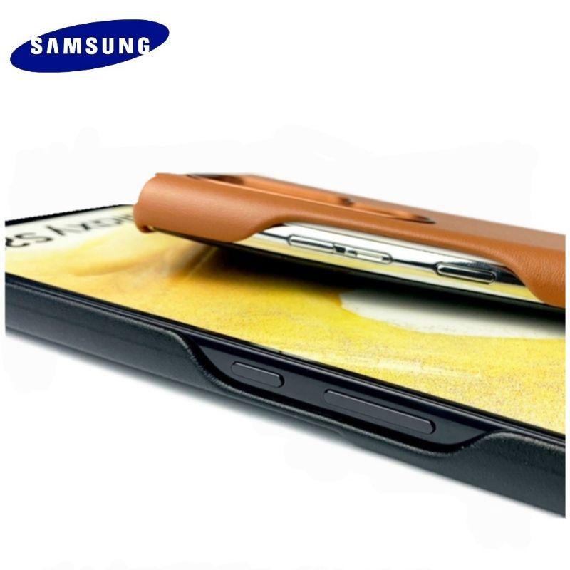 台灣現貨🔥S23Ultra S22Ultra皮革手機背蓋 S23手機殼 三星原廠背蓋 S22ultra手機殼-細節圖8