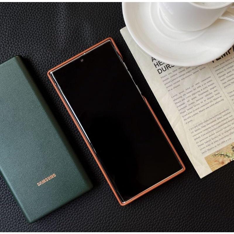 台灣現貨🔥S23Ultra S22Ultra皮革手機背蓋 S23手機殼 三星原廠背蓋 S22ultra手機殼-細節圖9