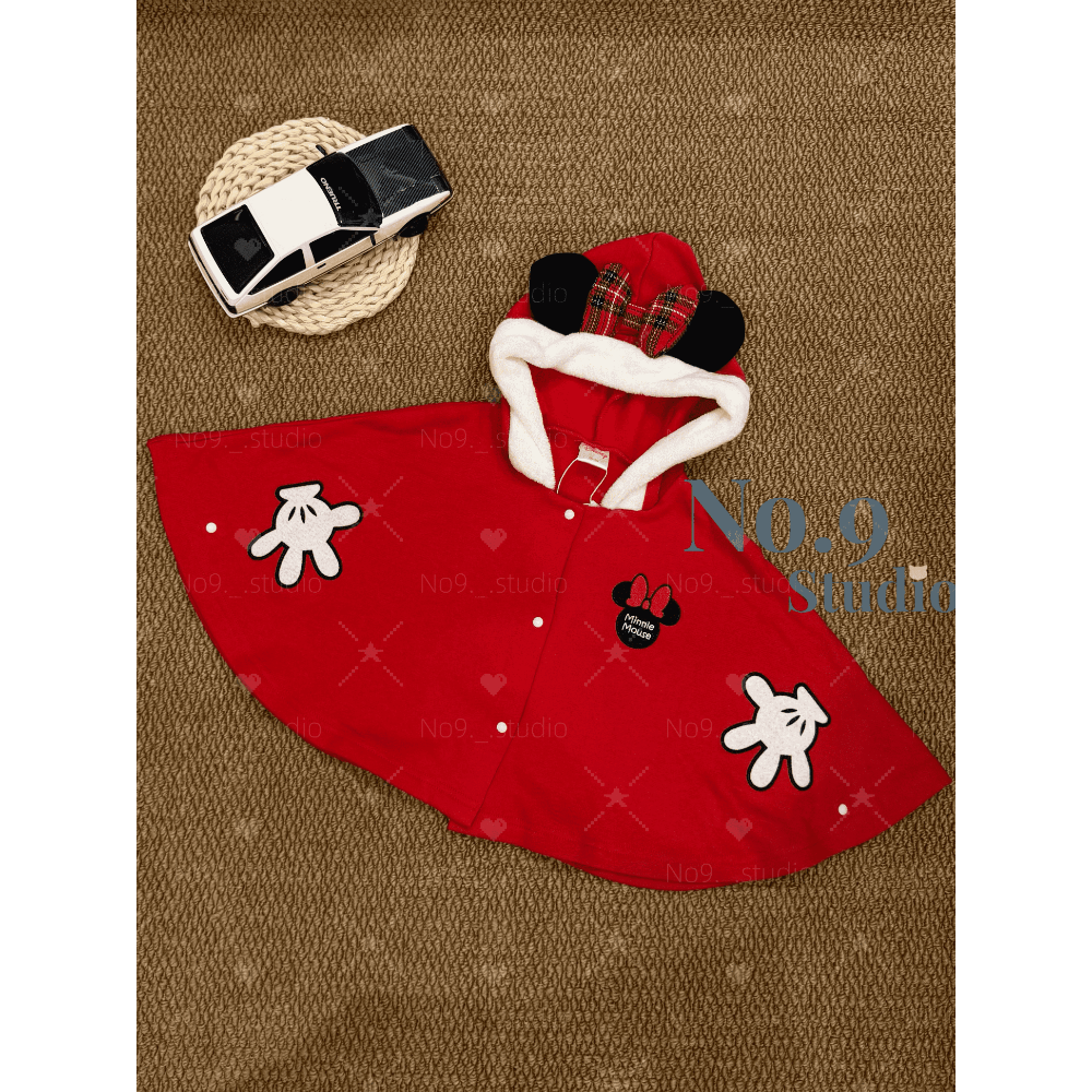 【No.9童裝】台灣現貨✨ 🇯🇵Disney米奇米妮寶寶斗蓬 聖誕過年必備❤️-規格圖5