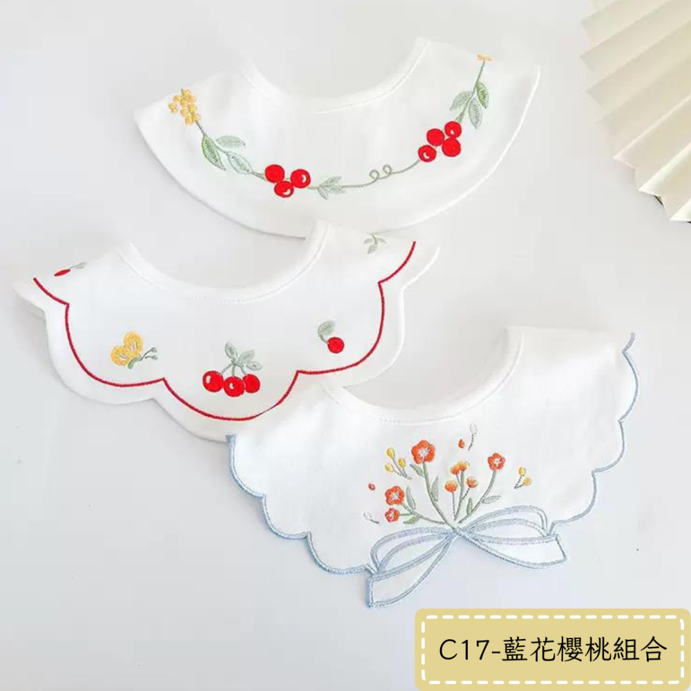 【No.9童裝】台灣現貨✨寶寶三件組純棉圍兜兜 口水巾 防水圍兜 造型款口水巾-規格圖1