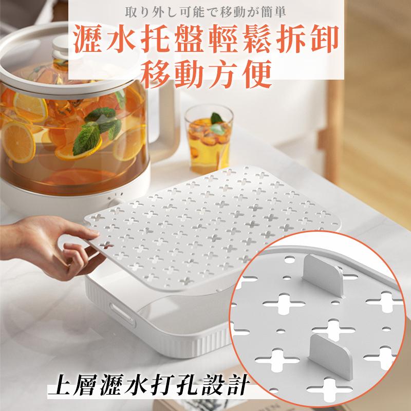 【台灣現貨】日式雙層瀝水盤 托盤 廚房托盤 餐盤 茶盤 水果盤 碗盤 瀝水盤 水杯茶盤 瀝水托盤 置物盤 杯子瀝水盤-細節圖4