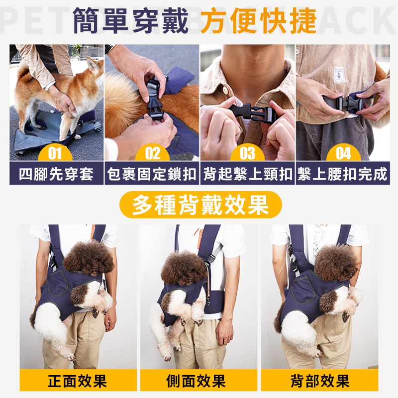【不傷寵物脊椎】寵物胸前包 寵物外出包 斜背包 雙肩包 狗狗背包 貓咪背包 寵物斜背袋 外出袋-細節圖8
