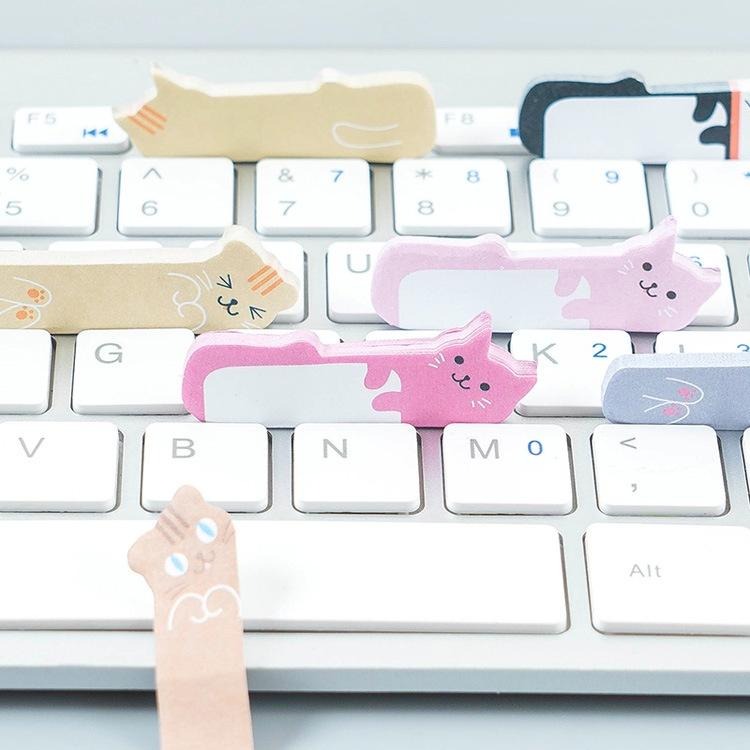 【台灣現貨】可愛排排貓咪便利貼 N次貼 便利貼 色彩便利貼 文具用品 便條紙-細節圖4