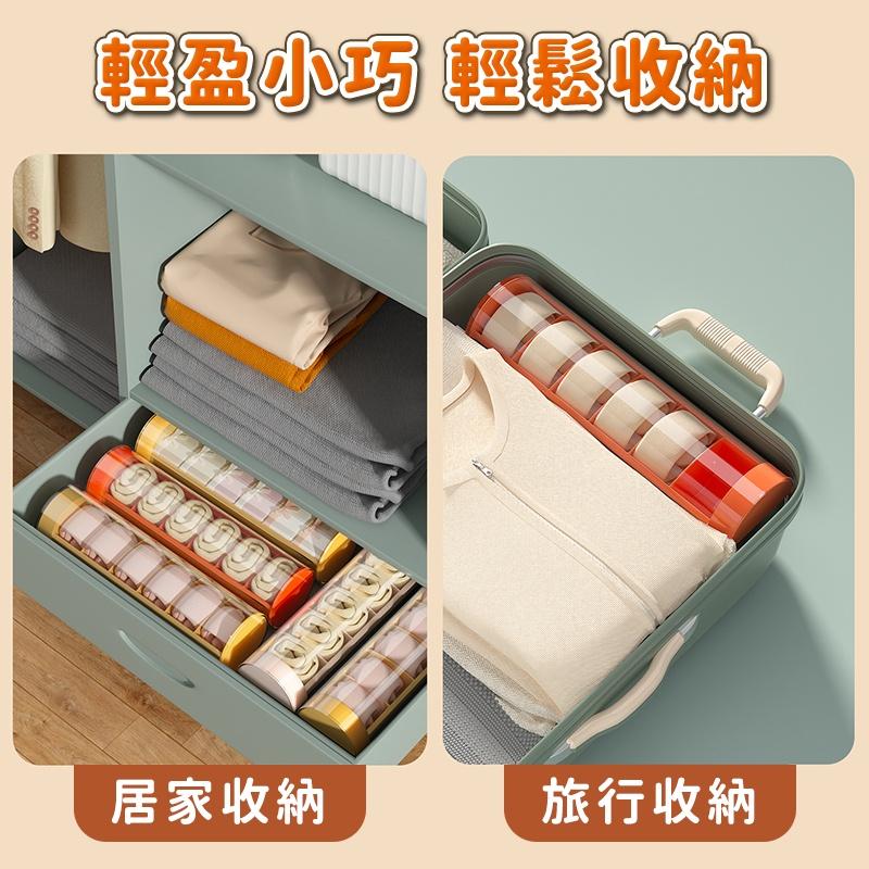 【台灣快速出貨】創意圓筒內褲收納盒 襪子收納 內衣內褲收納 內褲收納 收納盒 旅行收納 外出收納 置物盒 整理盒-細節圖2