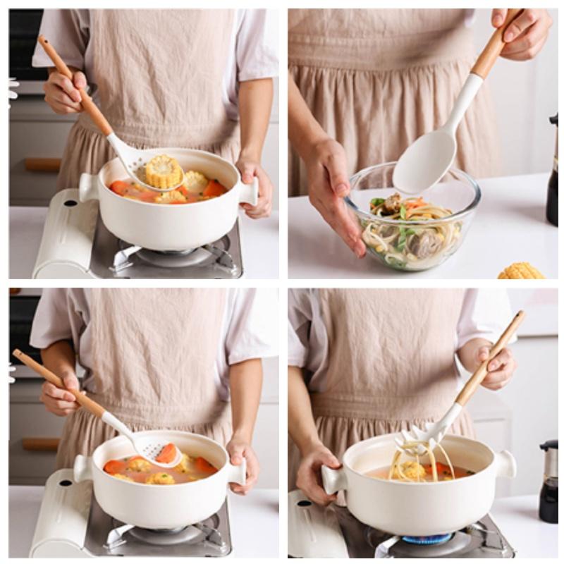 【呼嚕生活館24H出貨】北歐白色矽膠廚具11件套不沾鍋廚具組 廚具 煎鏟 鍋鏟 湯勺 廚房用具 烘焙料理 打蛋器 餐具-細節圖9