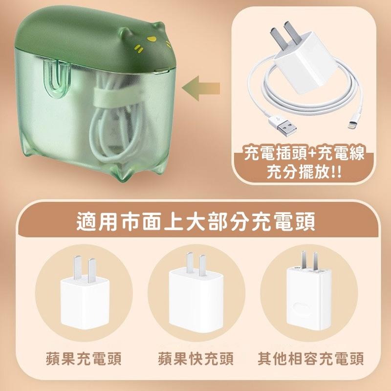 【台灣現貨】數據線收納 迷你充電線收納盒 集線器 手機線收納 airpods 保護套 充電器收納 傳輸線收納 集線盒-細節圖5