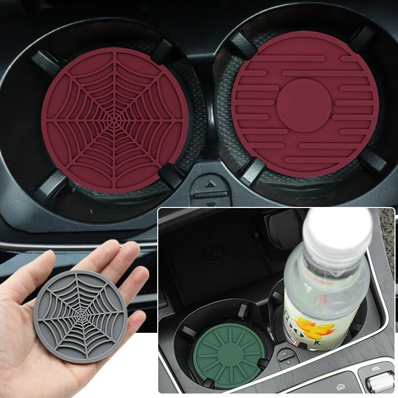 【台灣現貨】汽車杯墊 矽膠 車用杯墊 防滑 瀝水 汽車水杯墊 車內防響杯墊 車防滑杯墊 車載杯墊-細節圖7