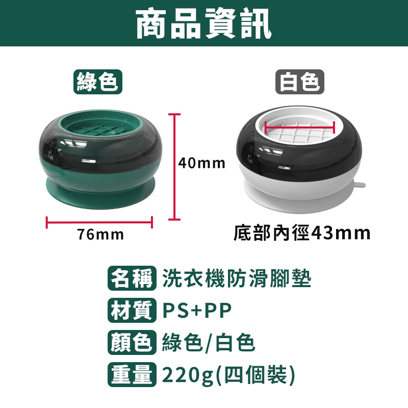 【台灣現貨】洗衣機加高腳墊 洗衣機防滑底座 洗衣機防震墊 洗衣機墊 家具增高墊 冰箱墊高 防滑墊桌腳墊 桌椅墊 防震墊-細節圖9