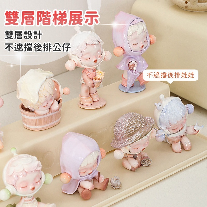 【奶油風公仔盒】公仔收納盒 公仔展示盒 盲盒收納 手辦公仔盒 泡泡瑪特 盲盒展示盒 公仔展示櫃 展示盒 壓克力展示盒-細節圖5