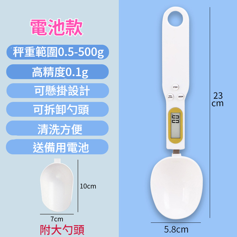 【附大勺+小勺】湯匙秤 電子秤量勺 迷你電子秤 寵物糧勺 充電電子量勺 量勺秤 茶葉秤重 烘焙量匙 奶粉咖啡豆量勺量匙秤-細節圖11