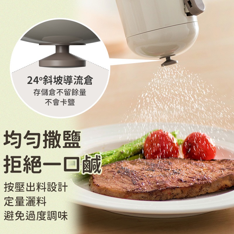 現貨【撒鹽定量均勻】定量調味瓶 撒鹽罐 撒粉罐 楜椒罐 調味罐 糖罐 鹽罐 按壓式調味罐瓶 鹽罐調味罐-細節圖2