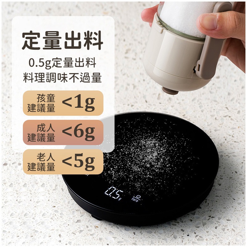 現貨【撒鹽定量均勻】定量調味瓶 撒鹽罐 撒粉罐 楜椒罐 調味罐 糖罐 鹽罐 按壓式調味罐瓶 鹽罐調味罐-細節圖5