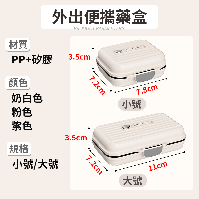 【可記時記次】外出隨身藥盒 便攜藥盒 旅行藥盒 分裝盒 防潮藥盒 隨身藥盒 分格小藥盒 藥品收納盒 首飾小物收納盒-細節圖9