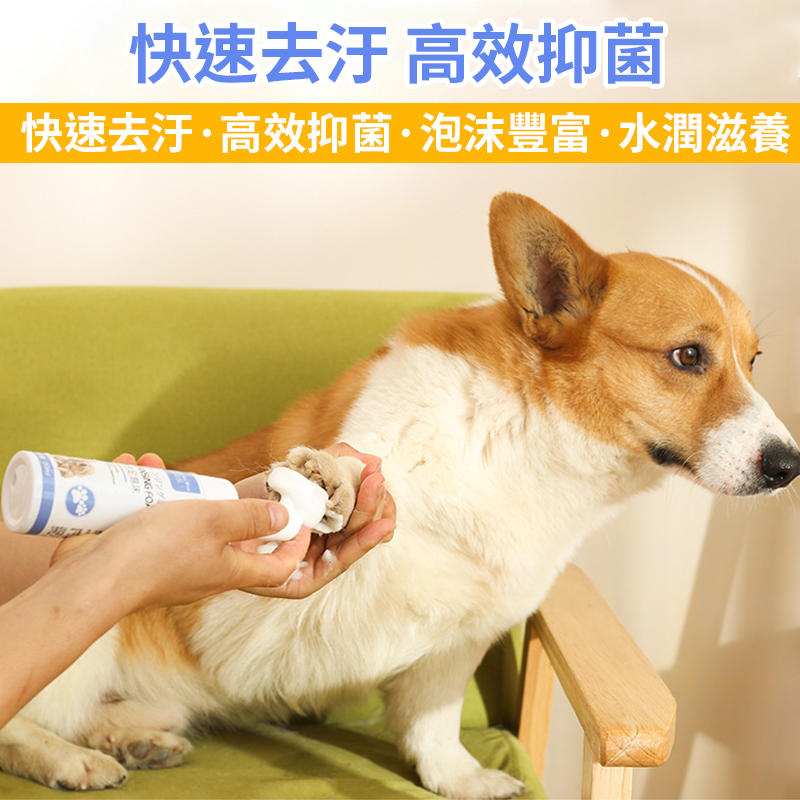 【毛孩外出必備!!】免沖洗寵物潔足泡沫 寵物腳底清潔慕斯 寵物腳底清潔泡沫 貓狗足部清潔 貓狗洗腳液 貓狗腳底清潔-細節圖6