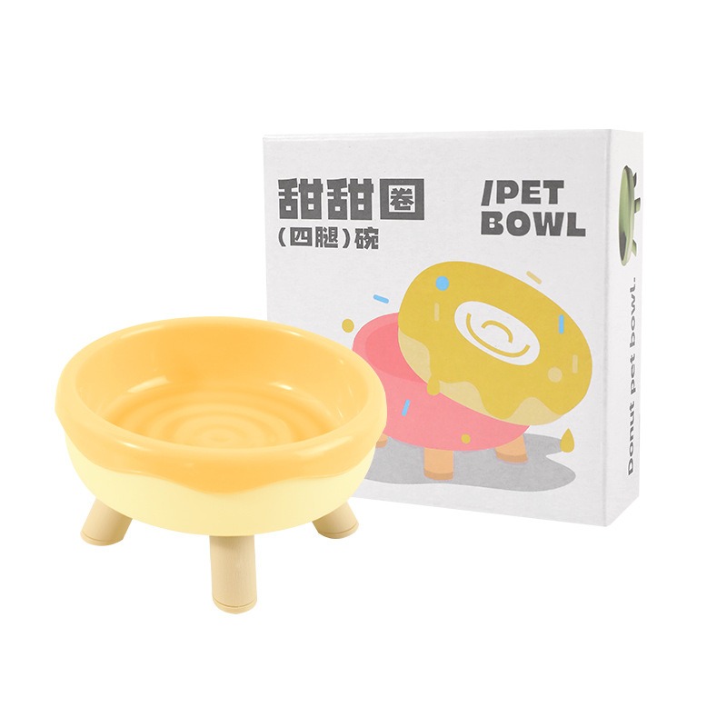 甜甜圈寵物碗 貓碗 寵物高腳碗 狗碗 貓碗架 護頸碗 寵物碗架 寵物餵食碗 寵物碗 保護脊椎 寵物餐桌-規格圖9