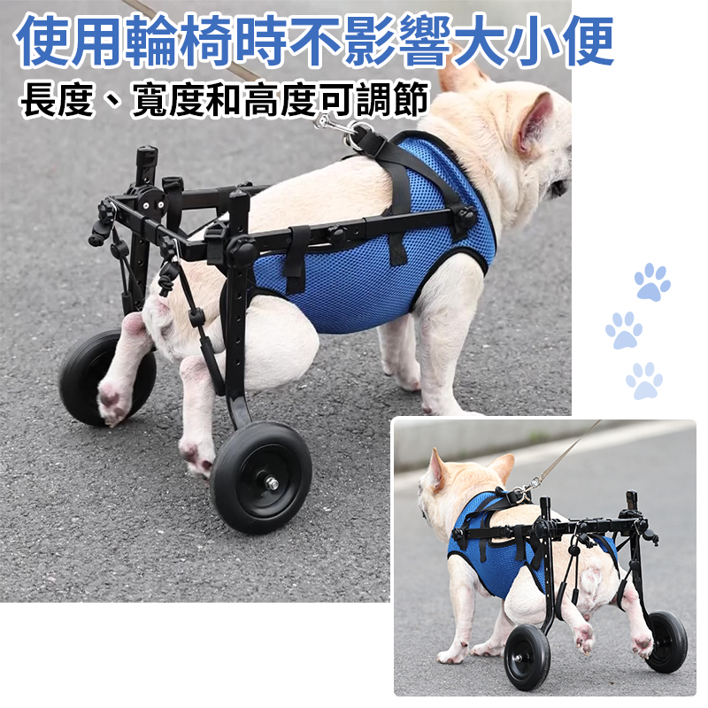【台灣現貨】寵物輪椅 狗狗代步輪椅 寵物康復代步車 狗狗後腿輔助支架 老年狗受傷殘疾癱瘓輔助車 狗狗貓咪輪椅-細節圖3