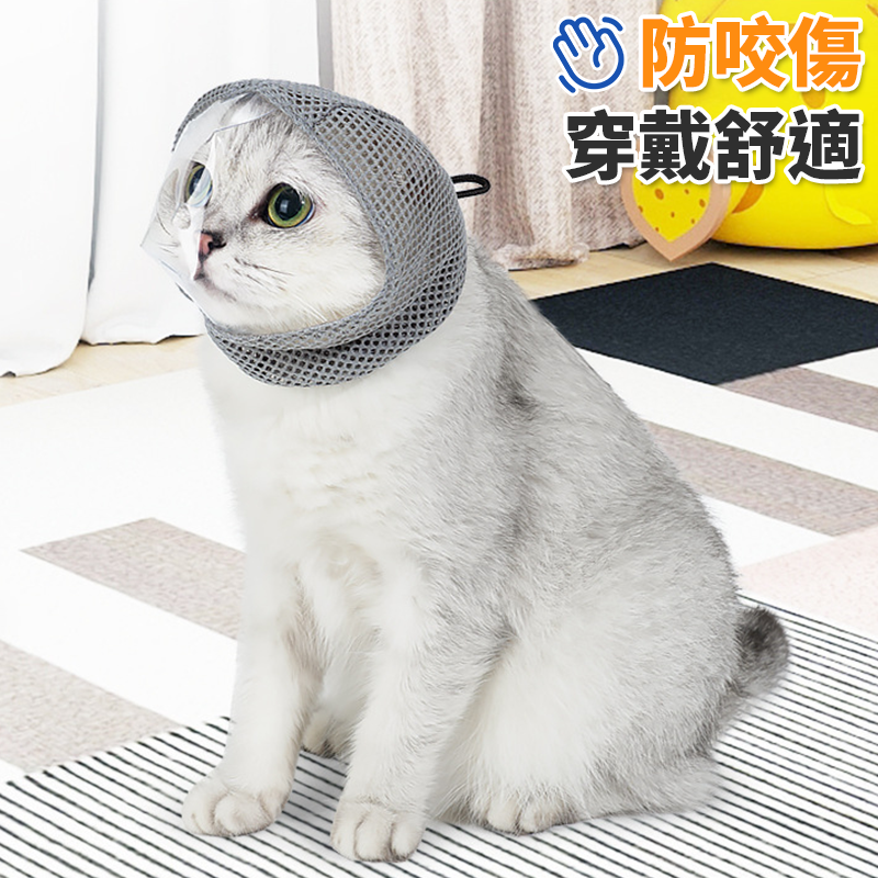 【舒適軟頭套】貓咪頭套 貓咪防咬防叫面罩 防貓叫頭套 防舔圈頭套 伊莉莎白頭套 防貓抓 防舔頭套 防抓 防咬頭套 羞恥圈-細節圖6