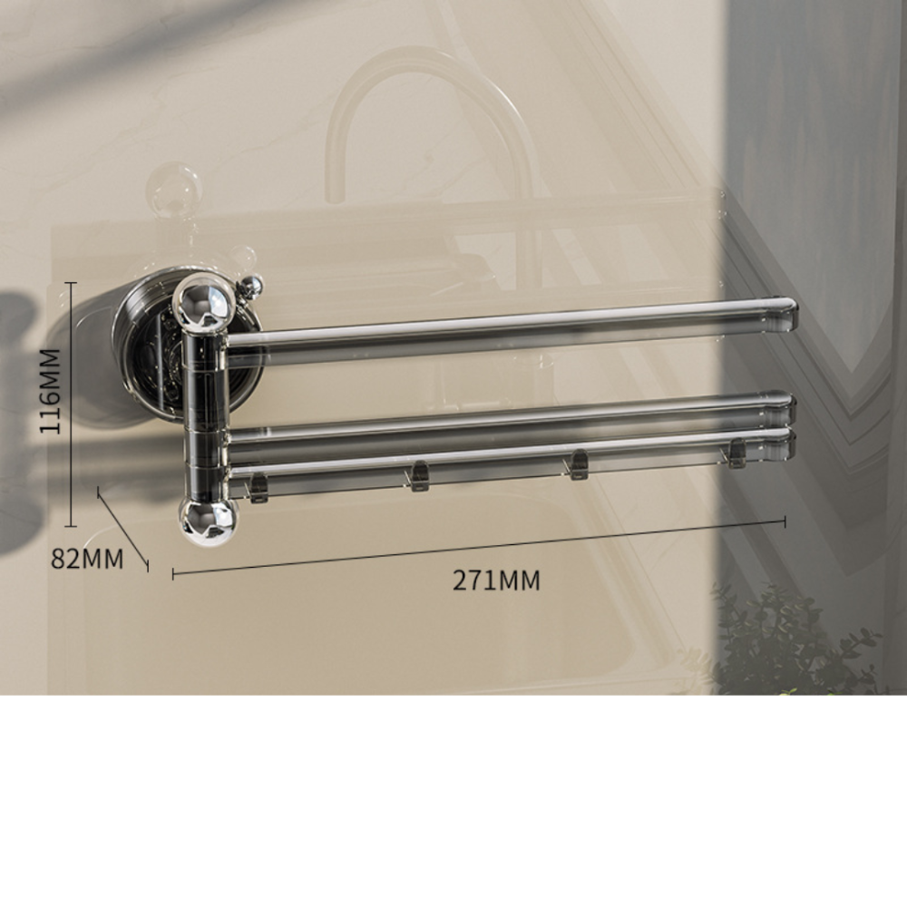 吸盤抹布架(透黑)