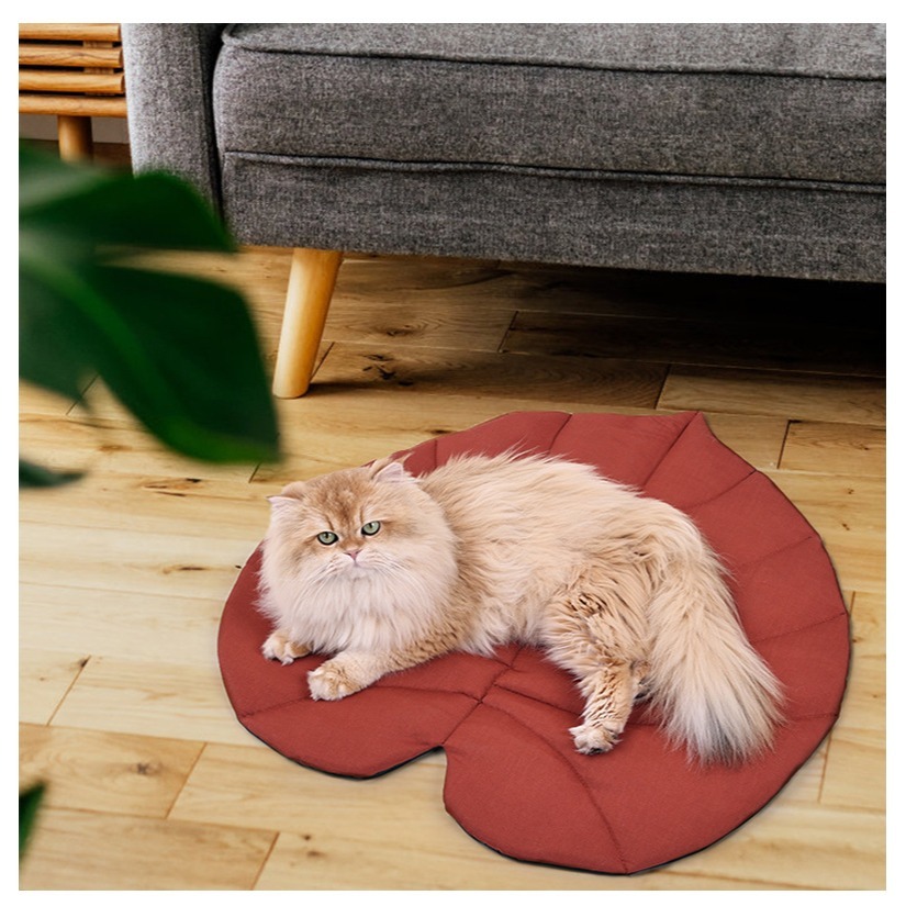 【葉子造型保暖墊】寵物睡墊 貓咪狗狗冬季暖墊 寵物保暖墊 多功能可水洗 貓咪睡墊 狗狗保暖窩墊 冬天保暖墊 毛小孩睡墊-細節圖2