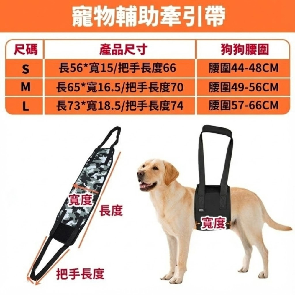 寵物輔助帶 步行提帶 牽引帶 老狗輔助帶 輔助背帶 寵物步行輔助 狗關節退化受傷輔助帶 腿部支撐 寵物腰帶-細節圖10