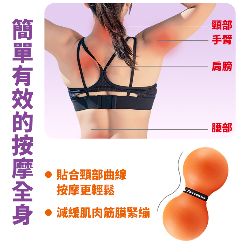 現貨 KSONE 筋膜球 花生球 按摩球 雙球瑜珈按摩球 肌肉放鬆 頸部背部足部 按摩球 健身器材 穴道深度按摩-細節圖2