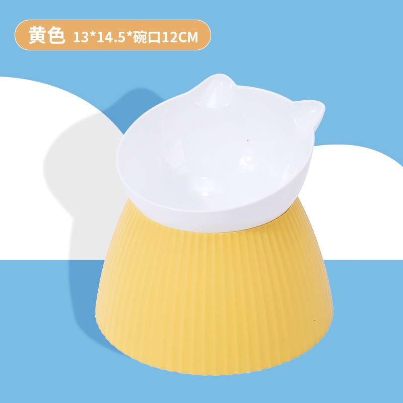 【保護頸椎】貓碗 寵物碗 狗碗 高腳碗 防打翻貓碗 寵物護頸碗 貓碗架 餵食碗 貓碗架 斜口寵物碗 保護頸椎碗架-規格圖9