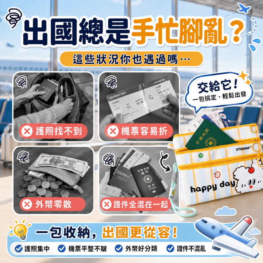 【台灣出貨】護照收納包 證件收納包 護照套 護照保護套 護照收納錢包 機票登機證護照分裝袋 出國護照包 旅行小物收納包-細節圖2