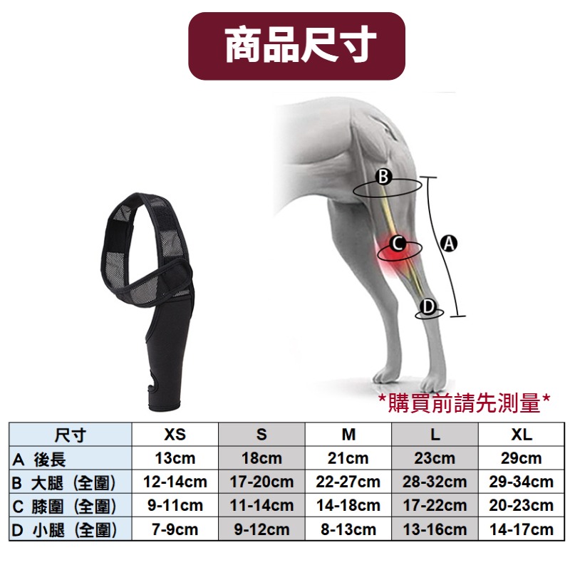 【狗大腿關節護膝】寵物護膝 狗護膝護腿 狗前後腿護膝 大腿關節固定 狗狗腿部骨折固定護具 前後腿支架輔助帶-細節圖6