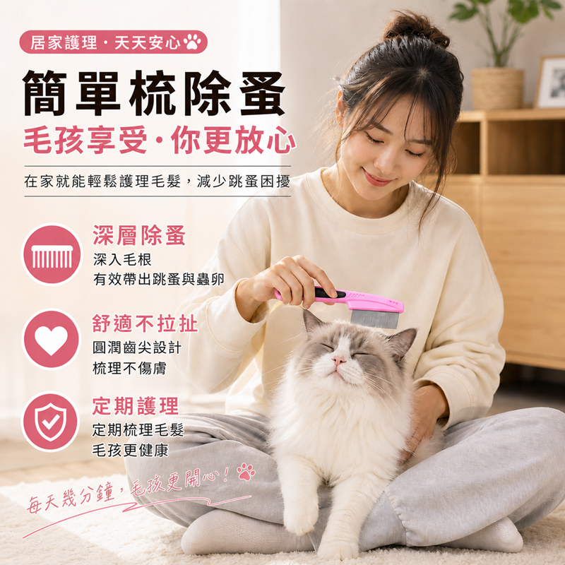 寵物除蚤梳 跳蚤梳 寵物梳子 去蚤梳 寵物密齒梳 狗除蚤梳 貓除蚤梳 貓咪除蚤梳 寵物梳子 貓梳子-細節圖4