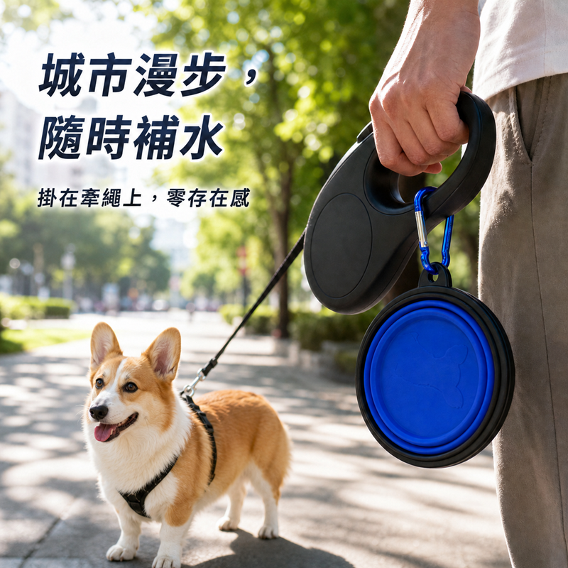 寵物折疊外出碗 矽膠碗 寵物碗 便攜碗 摺疊碗 寵物外出碗 狗狗外出餵食碗 貓咪外出 旅行碗 伸縮碗-細節圖6