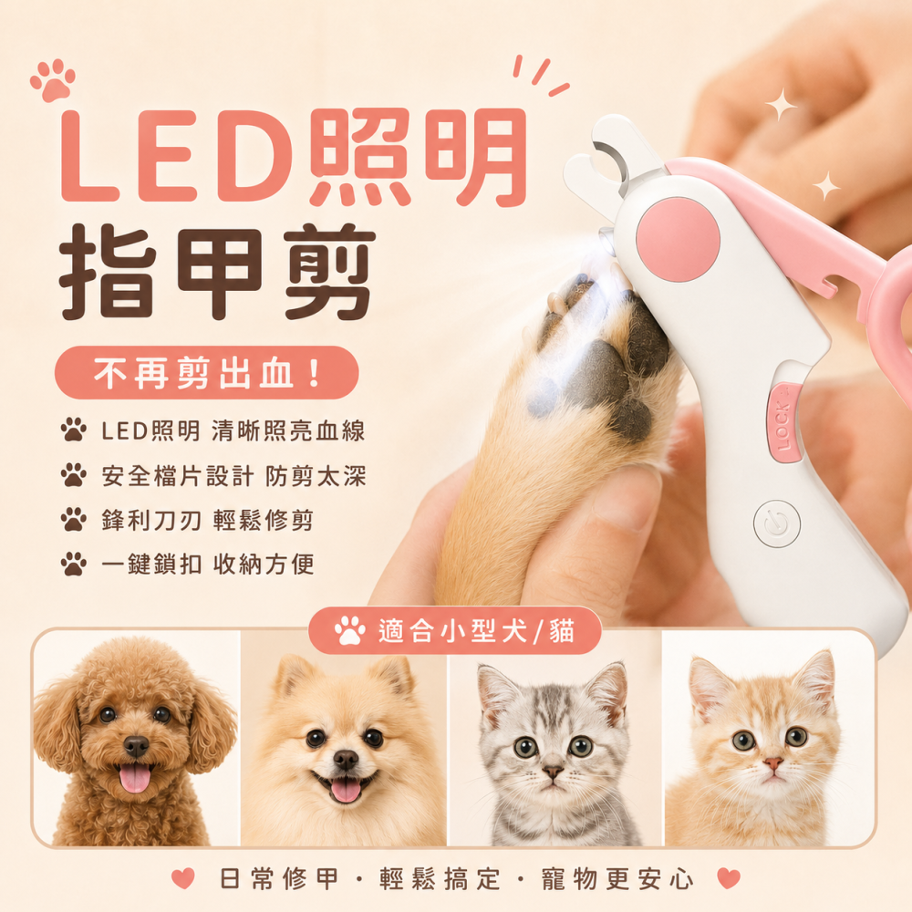 LED發光照明血線 寵物指甲剪 修甲器 寵物指甲剪 貓咪指甲剪 兔子指甲剪 小型犬指甲剪 寵物清潔美容用品-細節圖6