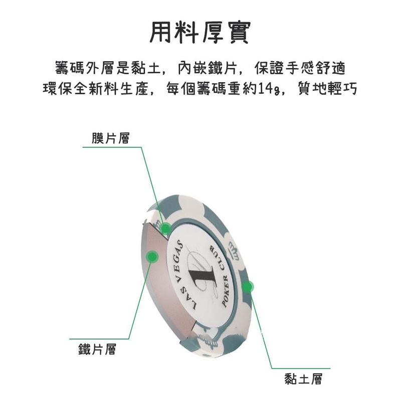 『台灣公司貨👑』皇冠籌碼幣【腸腸的居家生活】『免運』桌遊 遊戲籌碼 黏土含鐵 德州撲克 代幣 百家樂 21點 poker-細節圖5