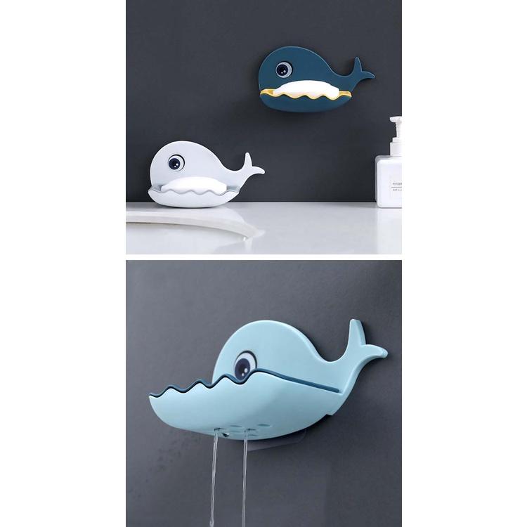 『台灣公司貨👑』鯨魚肥皂盒【腸腸的居家生活】『免運』鯨魚造型肥皂盒 可愛肥皂盒 瀝水肥皂盒 無痕肥皂架 置物架-細節圖8