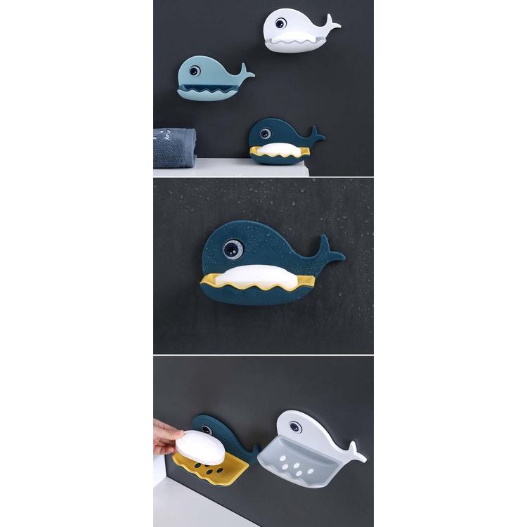 『台灣公司貨👑』鯨魚肥皂盒【腸腸的居家生活】『免運』鯨魚造型肥皂盒 可愛肥皂盒 瀝水肥皂盒 無痕肥皂架 置物架-細節圖9